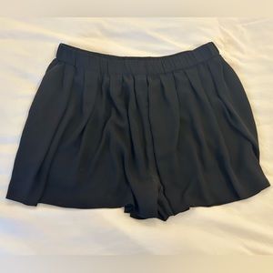 Express Chiffon High Elastic Waist Black Shorts Large